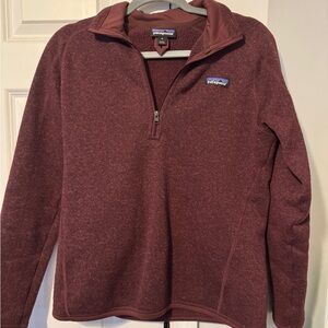 Patagonia Burgundy Quarter-Zip Fleece